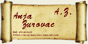 Anja Zurovac vizit kartica